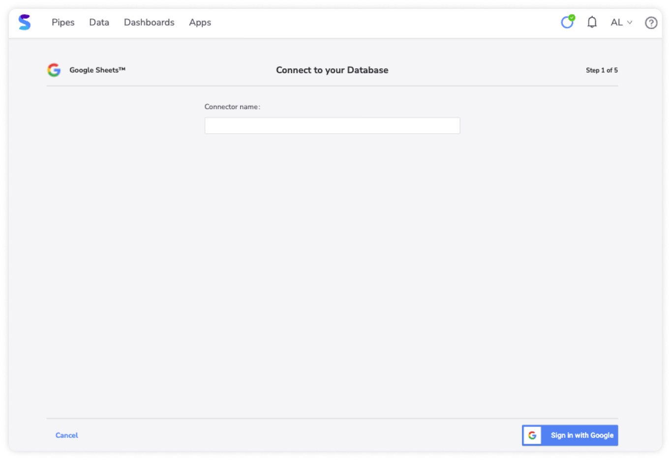 Connect to your Google Sheets database