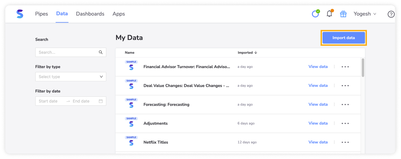 Symon.AI Import Data