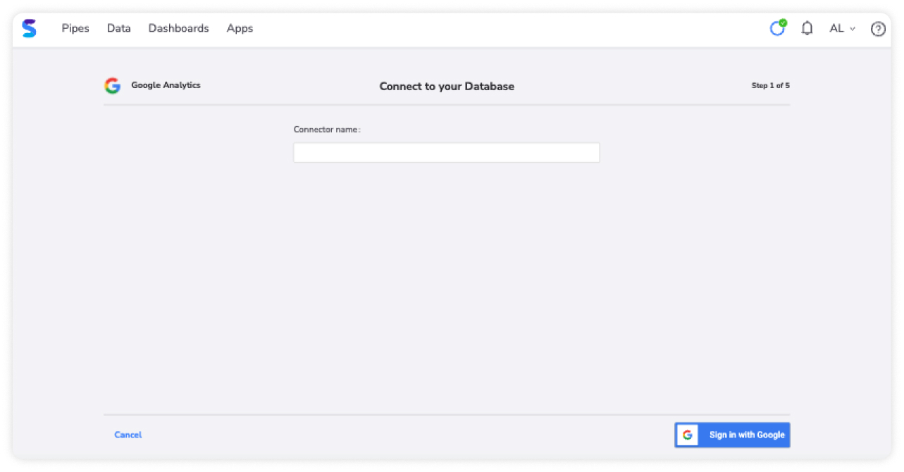 Connect to your Google Analytics Database