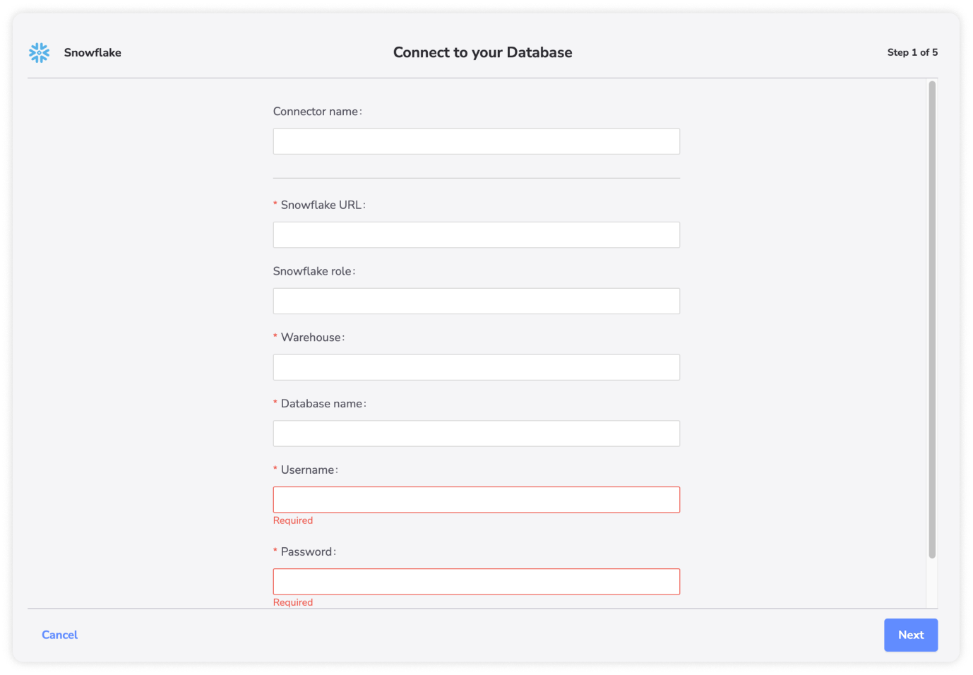 Connect to your Snowflake databse