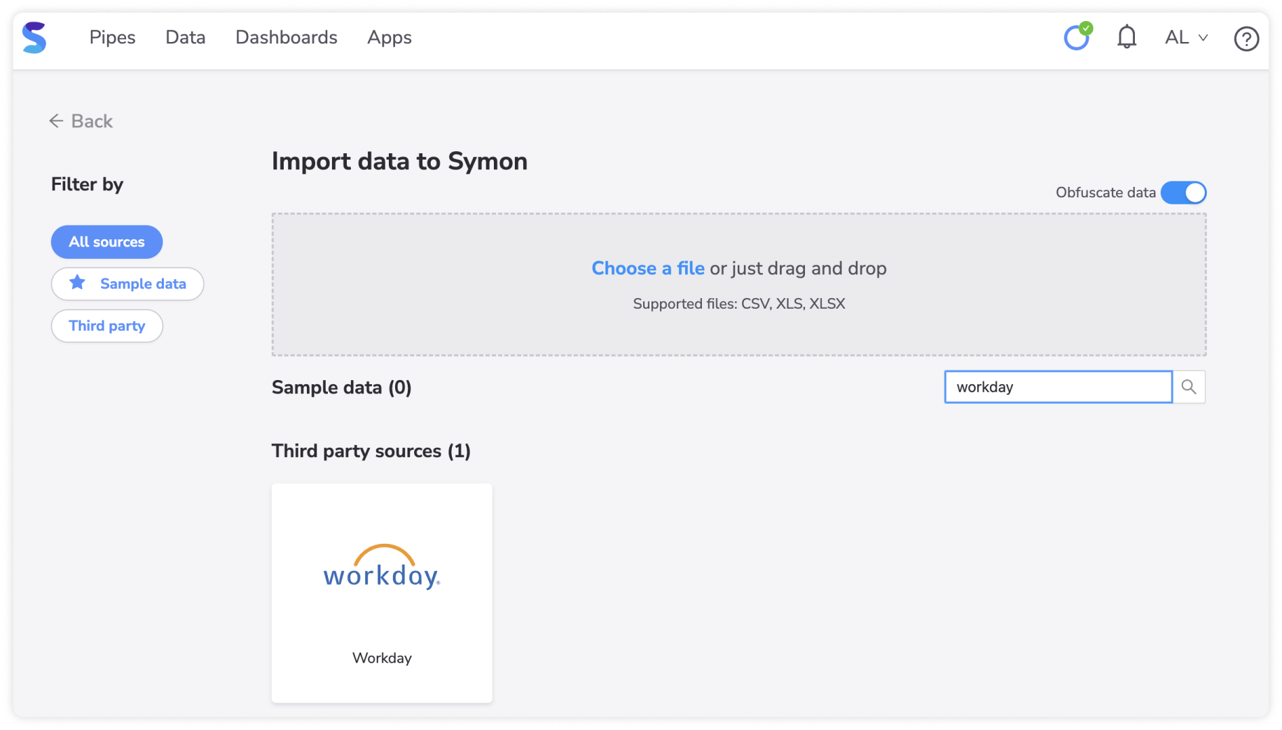 Import Workday data into Symon.AI