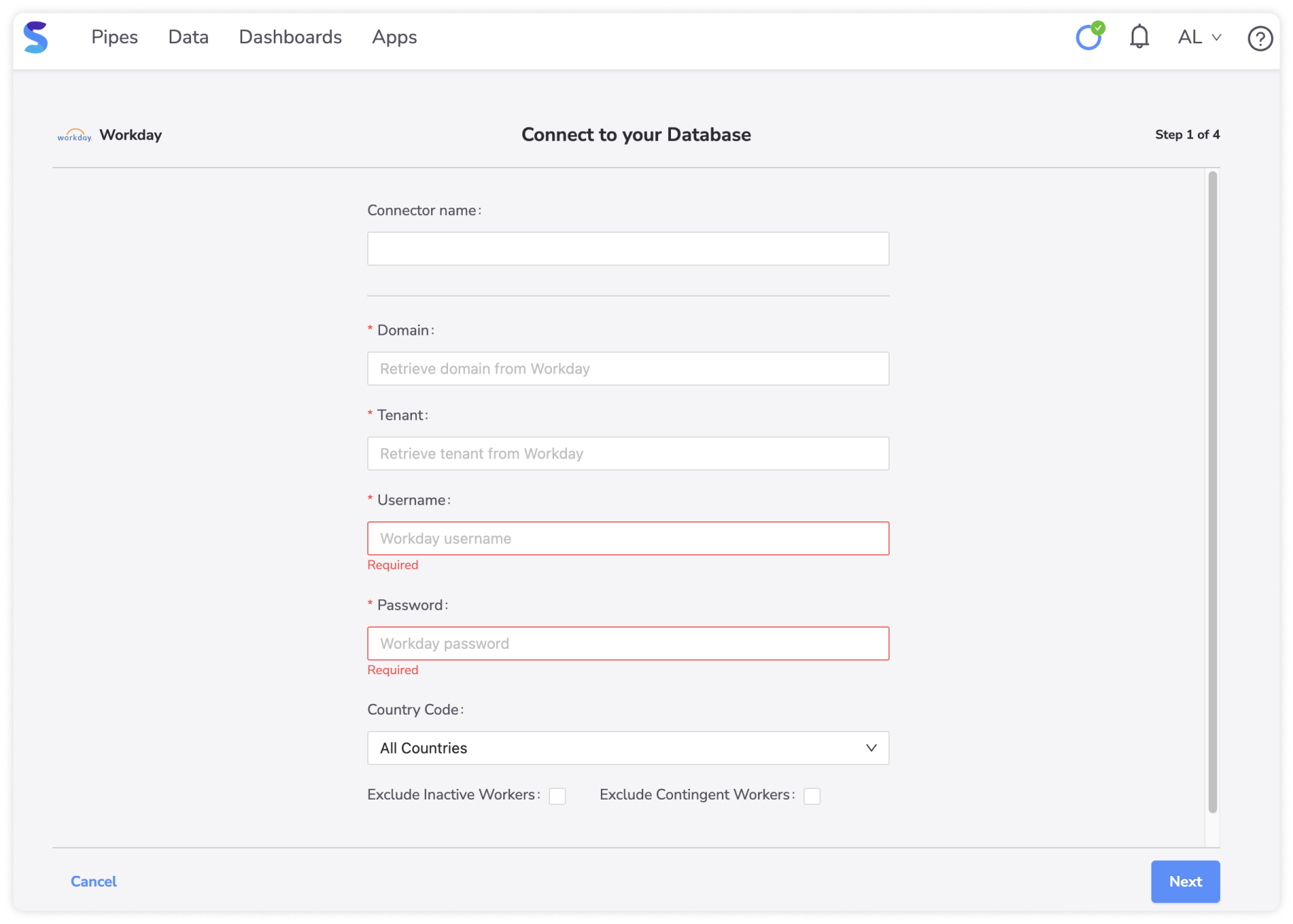 Connect to your Workday database