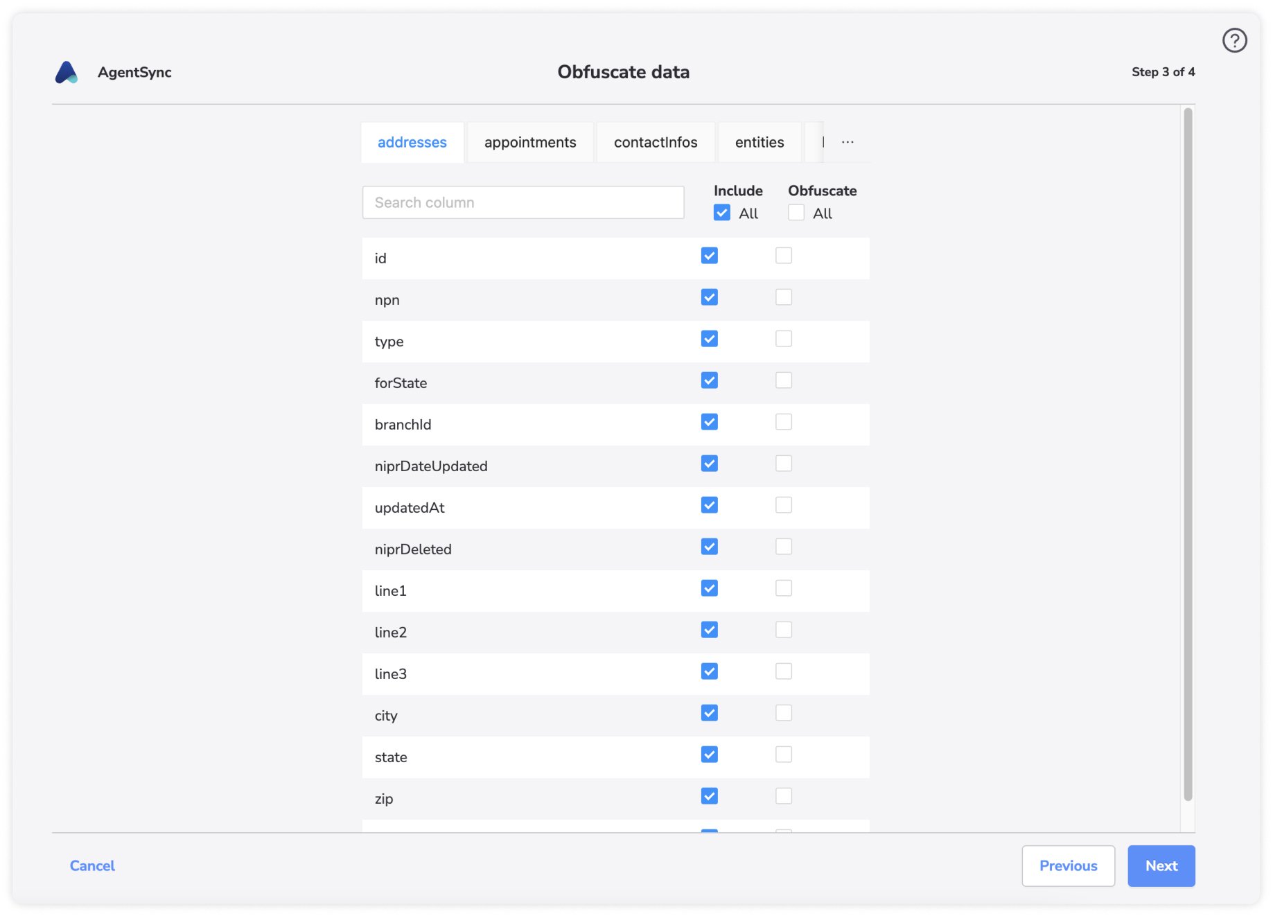 Obfuscate AgentSync data