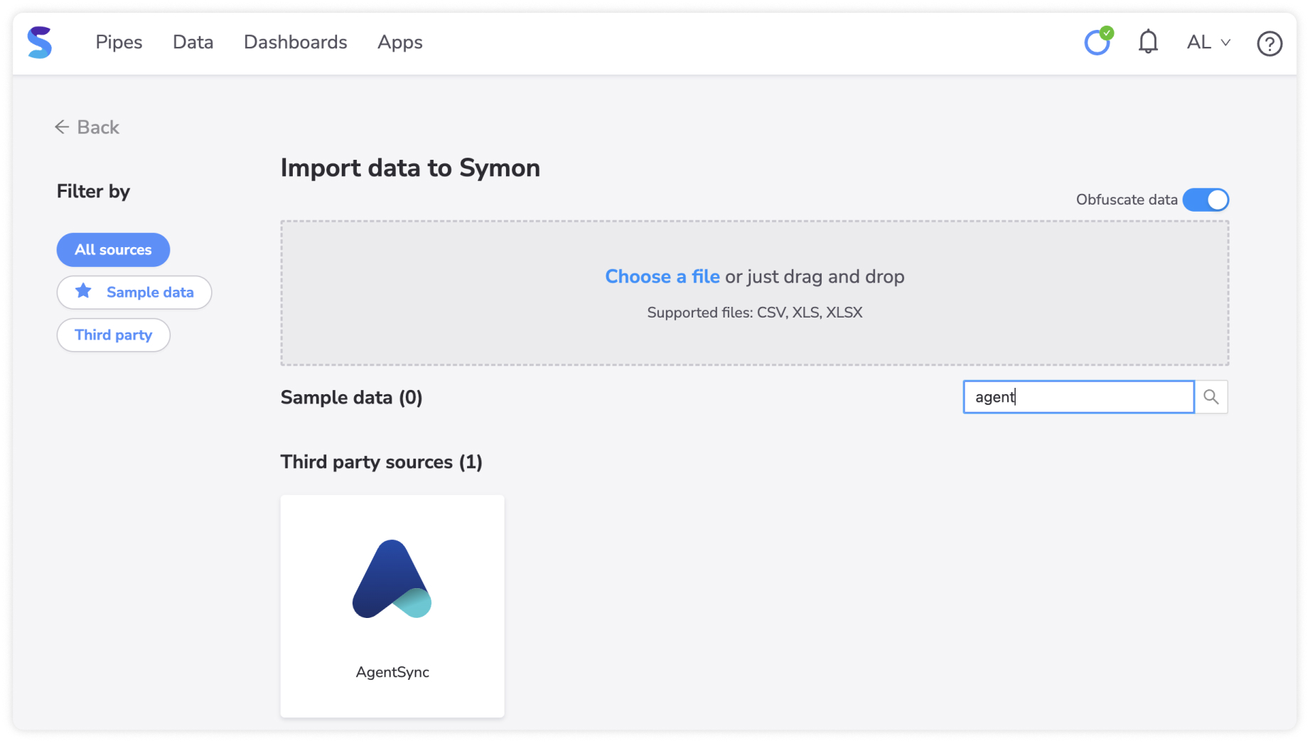 Import AgentSync data to Symon.AI